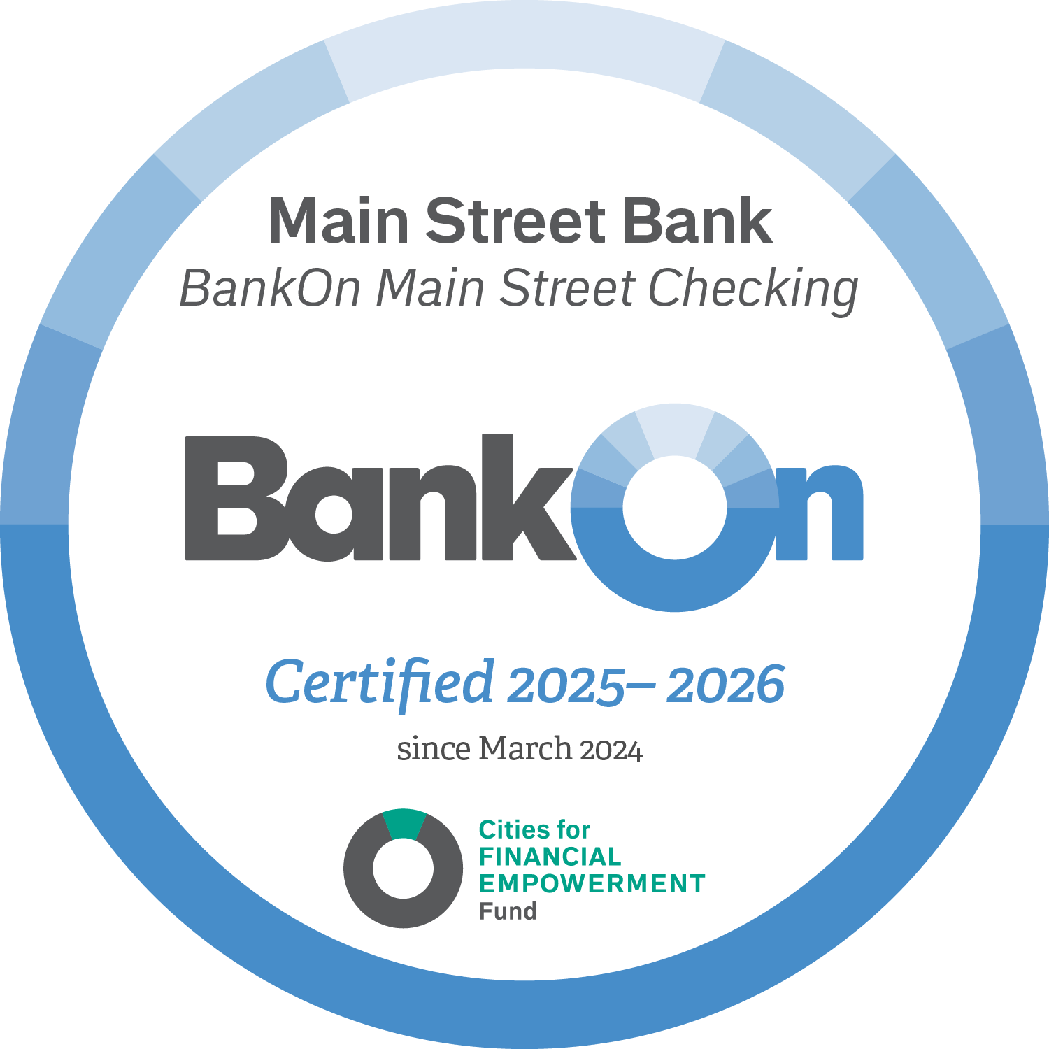 BankOn Certified Account Options